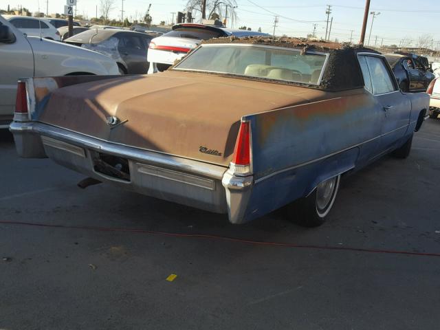 J9317738 - 1969 CADILLAC COUPE DEVI BLUE photo 4