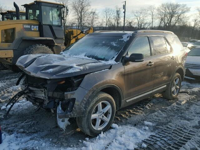 1FM5K8DH7GGB91198 - 2016 FORD EXPLORER X BROWN photo 2