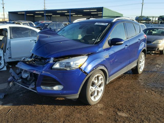 1FMCU9J96EUC07149 - 2014 FORD ESCAPE TIT BLUE photo 2