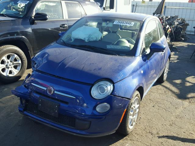 3C3CFFAR9CT131077 - 2012 FIAT 500 POP BLUE photo 2