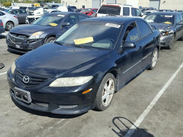 1YVHP80D855M49656 - 2005 MAZDA 6 S BLACK photo 2