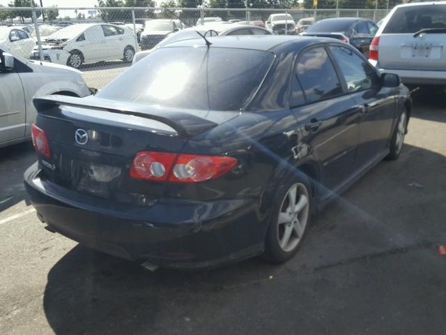 1YVHP80D855M49656 - 2005 MAZDA 6 S BLACK photo 4