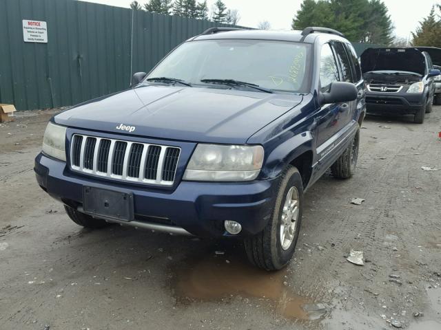 1J4GW48S94C171595 - 2004 JEEP GRAND CHER BLUE photo 2