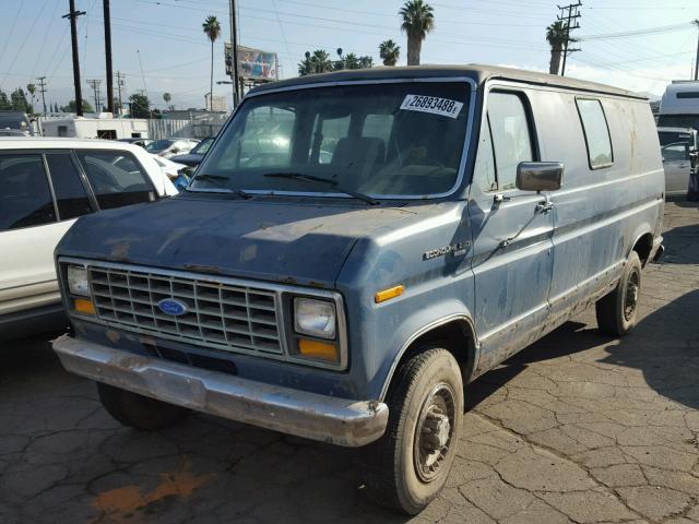 1FTFE24N3JHC04047 - 1988 FORD ECONOLINE BLUE photo 2