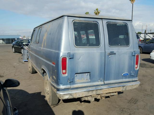 1FTFE24N3JHC04047 - 1988 FORD ECONOLINE BLUE photo 3