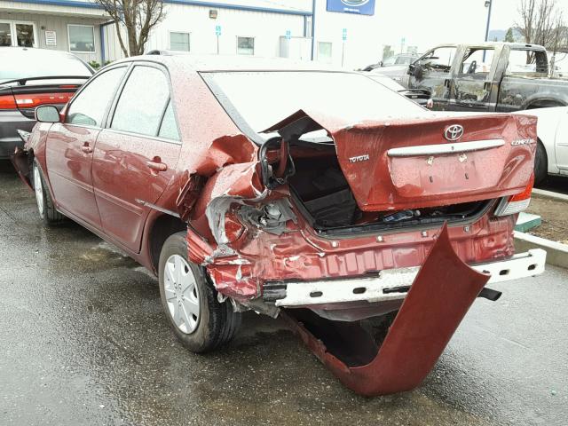 4T1BE32KX5U062978 - 2005 TOYOTA CAMRY LE RED photo 3