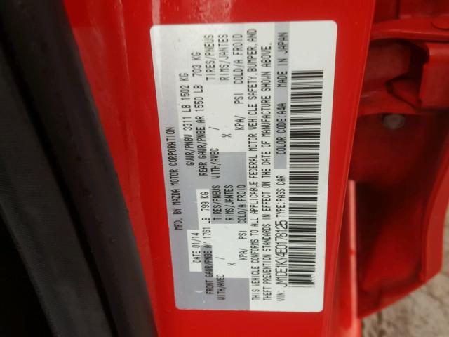 JM1DE1KY4E0178125 - 2014 MAZDA MAZDA2 SPO 红色 照片 10