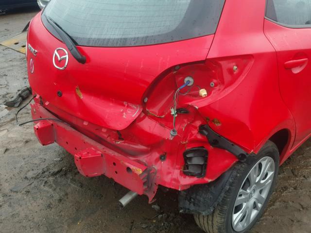 JM1DE1KY4E0178125 - 2014 MAZDA MAZDA2 SPO RED photo 9