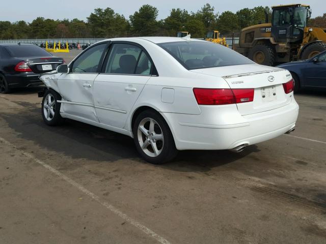 5NPEU46F09H436120 - 2009 HYUNDAI SONATA SE WHITE photo 3