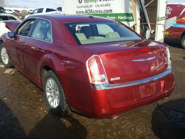 2C3CCAAG6EH176029 - 2014 CHRYSLER 300 RED photo 3