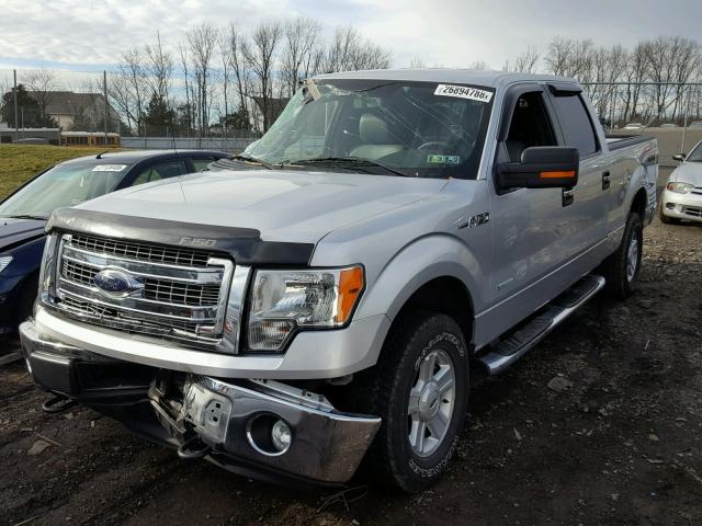 1FTFW1ET1EFA94752 - 2014 FORD F150 SUPER SILVER photo 2