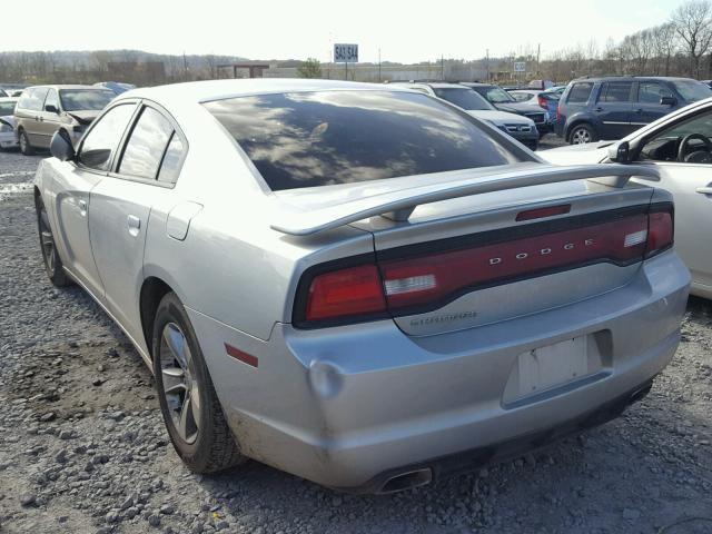 2C3CDXBG6CH217707 - 2012 DODGE CHARGER SE SILVER photo 3