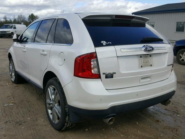 2FMDK3KCXBBA22105 - 2011 FORD EDGE LIMIT WHITE photo 3