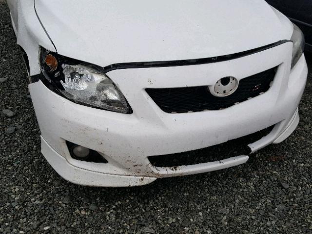 1NXBU4EE6AZ353566 - 2010 TOYOTA COROLLA BA WHITE photo 9