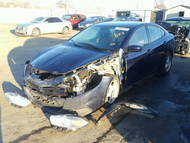 1C3CDFAH8DD216349 - 2013 DODGE DART SE BLUE photo 2