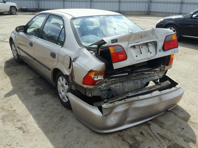 1HGEJ6578YL054850 - 2000 HONDA CIVIC LX BEIGE photo 3