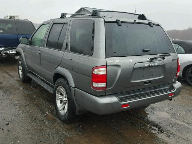 JN8DR09Y74W917489 - 2004 NISSAN PATHFINDER GRAY photo 3