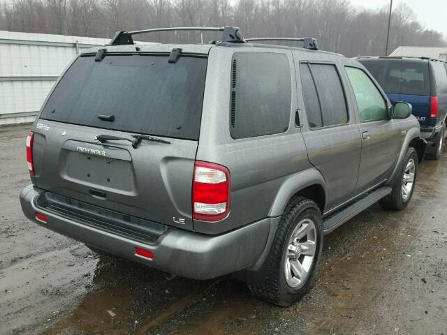 JN8DR09Y74W917489 - 2004 NISSAN PATHFINDER GRAY photo 4