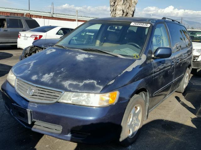 2HKRL186XXH517526 - 1999 HONDA ODYSSEY EX BLUE photo 2