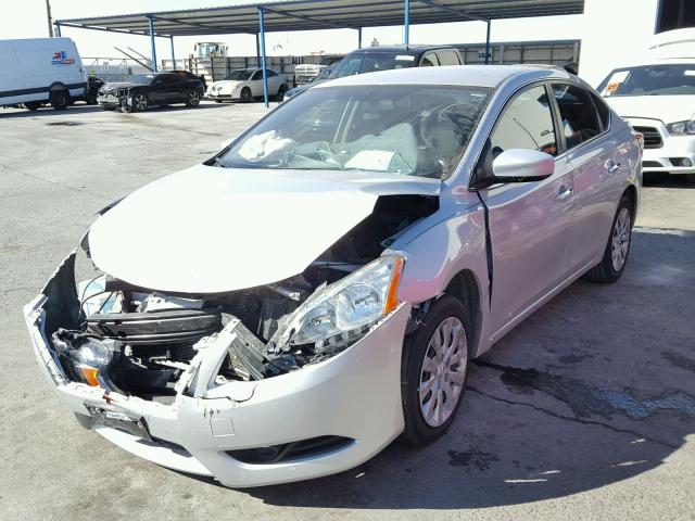 3N1AB7AP7EL655871 - 2014 NISSAN SENTRA S SILVER photo 2