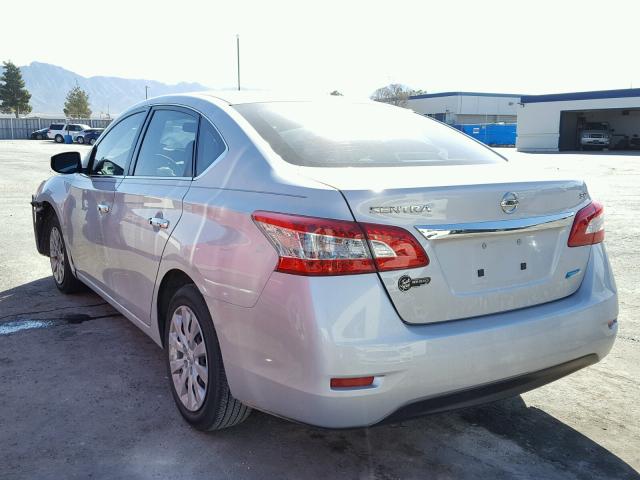 3N1AB7AP7EL655871 - 2014 NISSAN SENTRA S SILVER photo 3