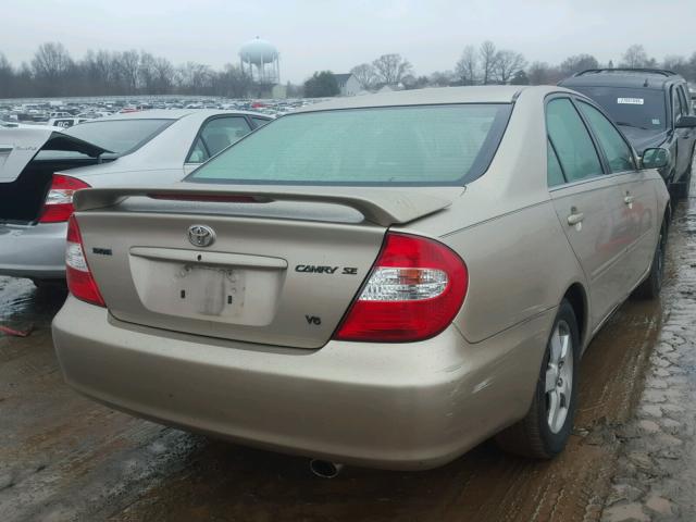 4T1BF30K12U519284 - 2002 TOYOTA CAMRY LE GOLD photo 4