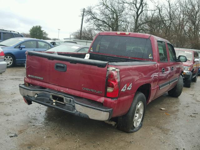 2GCEK13T251307192 - 2005 CHEVROLET SILVERADO MAROON photo 4