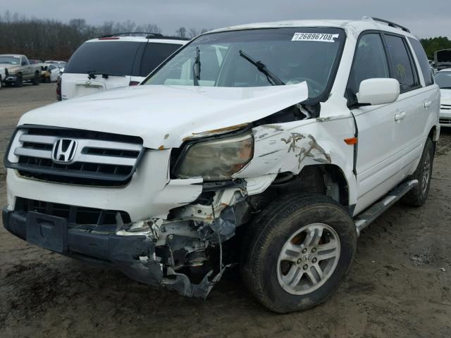 2HKYF18736H562785 - 2006 HONDA PILOT EX WHITE photo 2