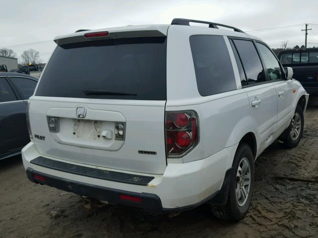 2HKYF18736H562785 - 2006 HONDA PILOT EX WHITE photo 4