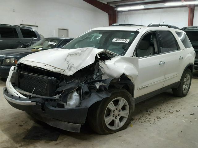 1GKER33738J137207 - 2008 GMC ACADIA SLT WHITE photo 2