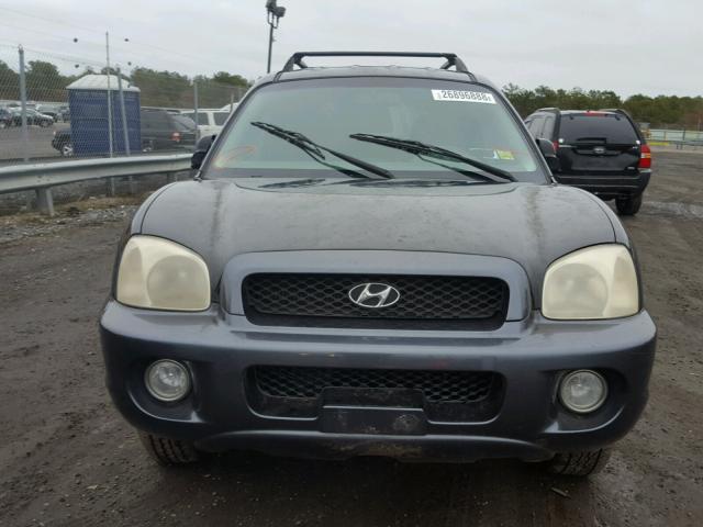 KM8SC73D52U249652 - 2002 HYUNDAI SANTA FE G BLACK photo 9