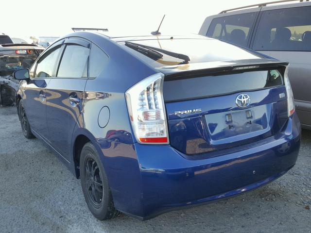 JTDKN3DU1A5141737 - 2010 TOYOTA PRIUS BLUE photo 3