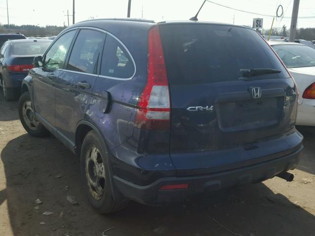 JHLRE48328C057330 - 2008 HONDA CR-V LX BLUE photo 3