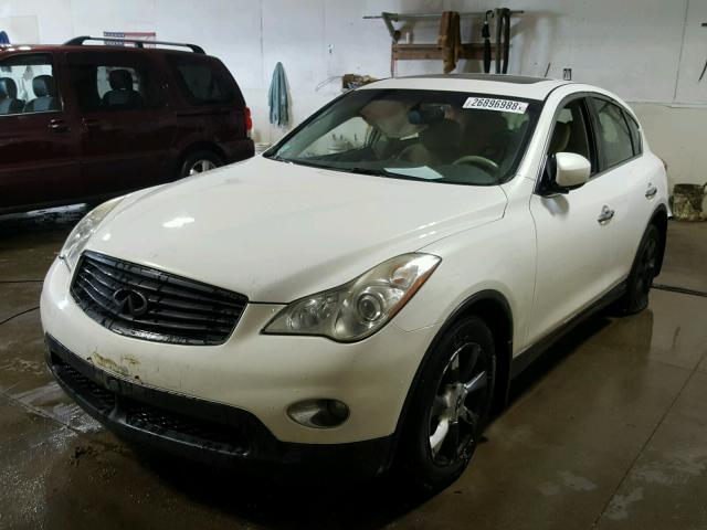 JNKAJ09F38M350542 - 2008 INFINITI EX35 BASE WHITE photo 2