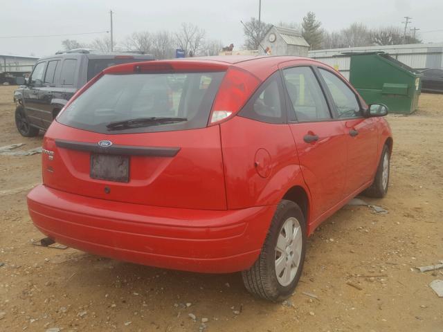 1FAFP37N37W278395 - 2007 FORD FOCUS ZX5 RED photo 4