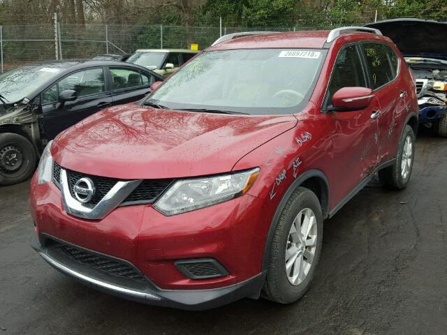 KNMAT2MT8FP512892 - 2015 NISSAN ROGUE S RED photo 2