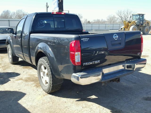 1N6AD06U25C426827 - 2005 NISSAN FRONTIER K BLACK photo 3