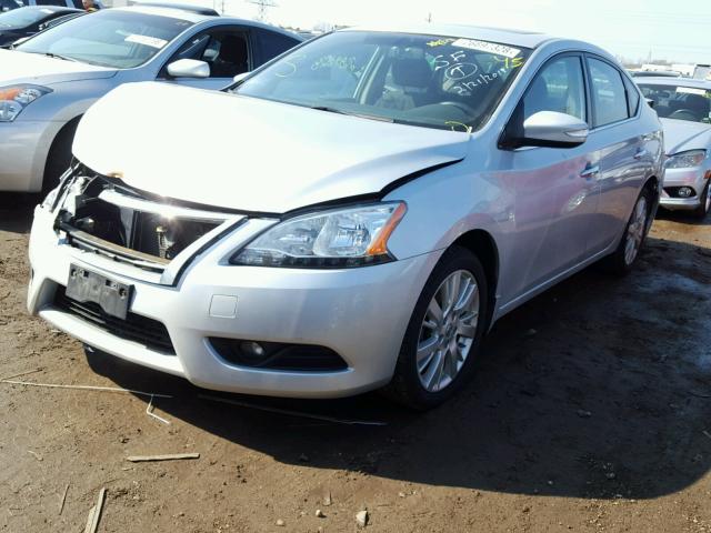 3N1AB7AP8DL736795 - 2013 NISSAN SENTRA S SILVER photo 2