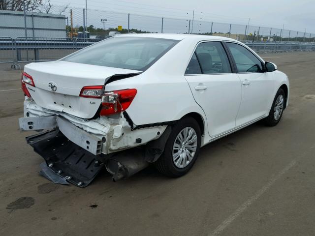 4T4BF1FKXDR283075 - 2013 TOYOTA CAMRY L WHITE photo 4