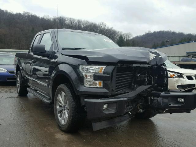 1FTEX1EP1HFA72587 - 2017 FORD F150 SUPER BLACK photo 1