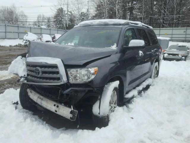 5TDJY5G14ES094414 - 2014 TOYOTA SEQUOIA LI GRAY photo 2