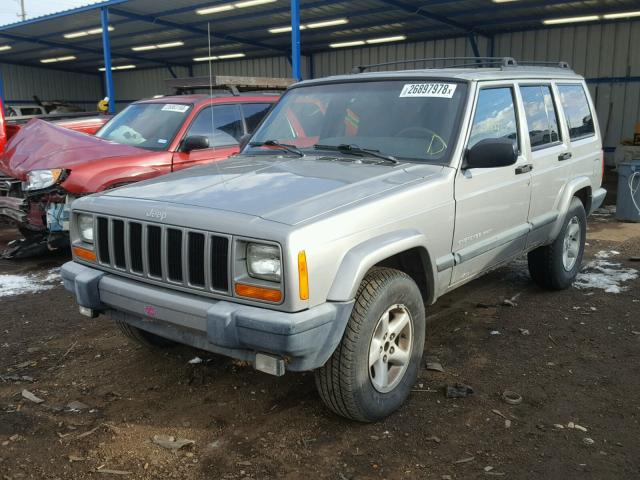 1J4FF48S6YL170650 - 2000 JEEP CHEROKEE S GRAY photo 2