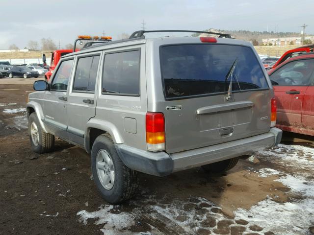 1J4FF48S6YL170650 - 2000 JEEP CHEROKEE S GRAY photo 3