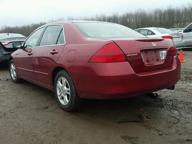 1HGCM563X7A009133 - 2007 HONDA ACCORD SE RED photo 3