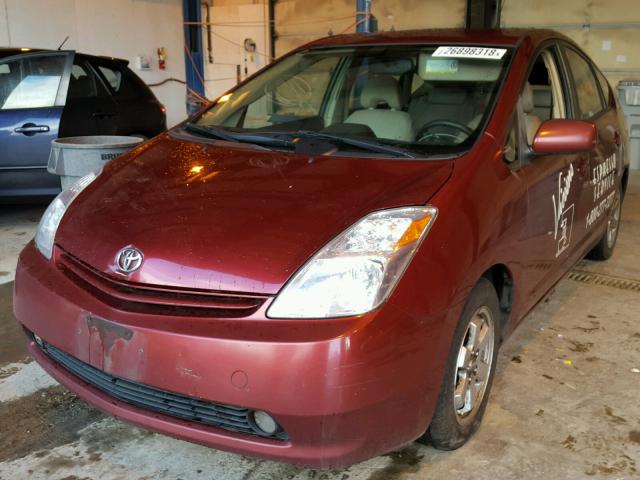 JTDKB20U140057864 - 2004 TOYOTA PRIUS RED photo 2