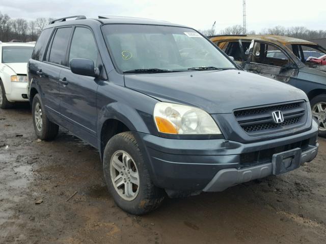 2HKYF18665H513554 - 2005 HONDA PILOT EXL BLUE photo 1