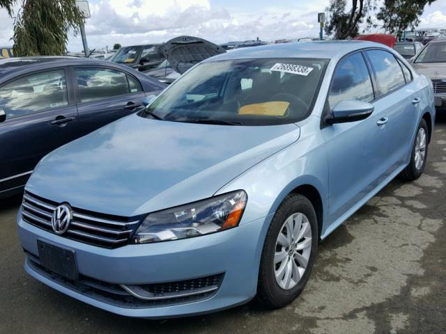 1VWAP7A34CC018101 - 2012 VOLKSWAGEN PASSAT S BLUE photo 2