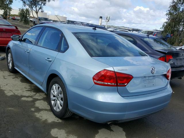 1VWAP7A34CC018101 - 2012 VOLKSWAGEN PASSAT S BLUE photo 3