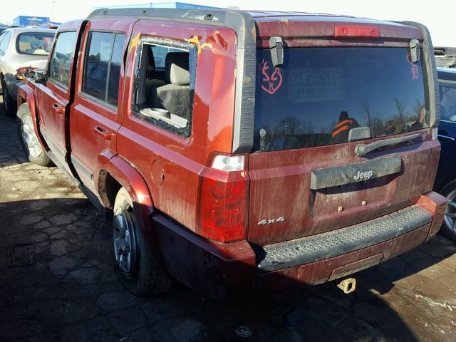 1J8HG48K67C518210 - 2007 JEEP COMMANDER BURGUNDY photo 3