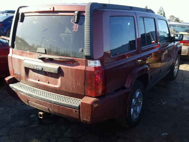 1J8HG48K67C518210 - 2007 JEEP COMMANDER BURGUNDY photo 4